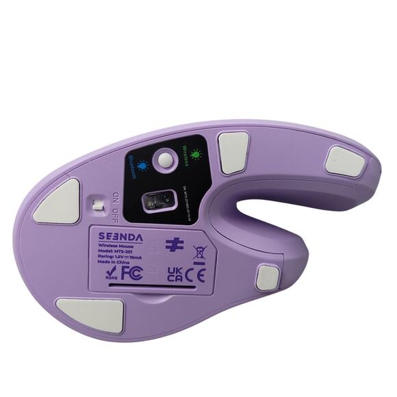 Seenda Ergonomic Wireless Dual-Mode Jiggler Mouse Adjustable DPI Pink MTS-201 - Picture 9 of 9